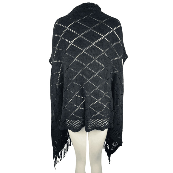 Unbranded women's black open shawl size O/S - Picture 2 of 2